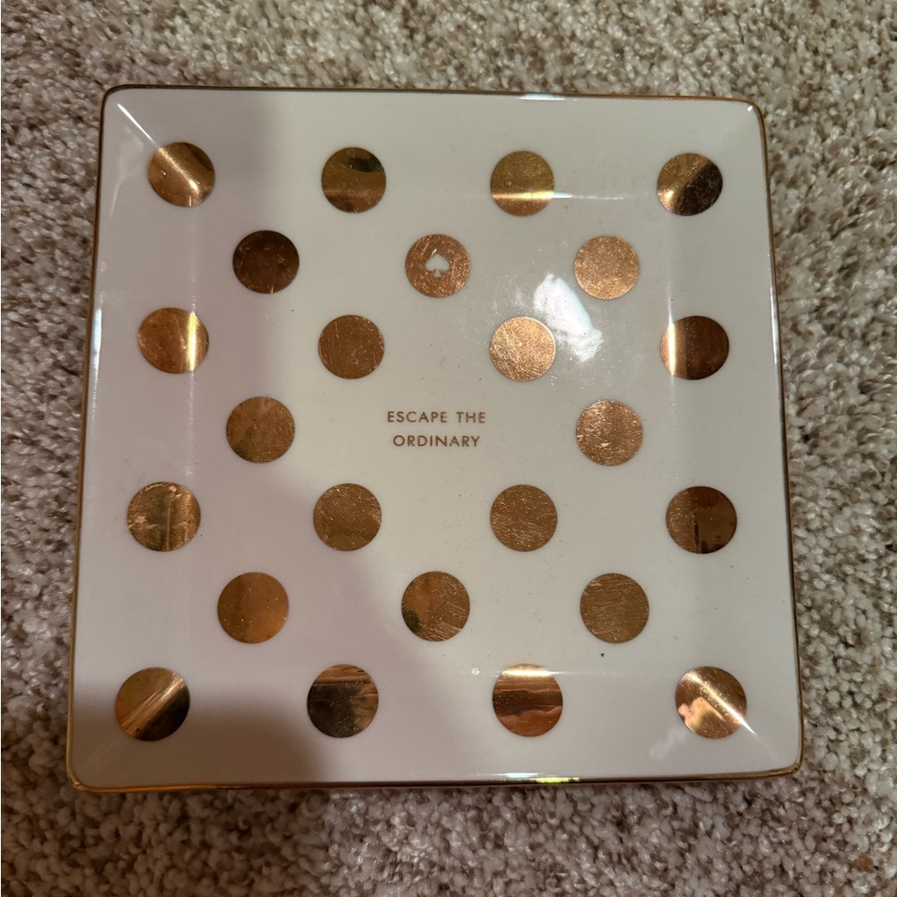 kate spade Gold Polka Dot Accent Tray
